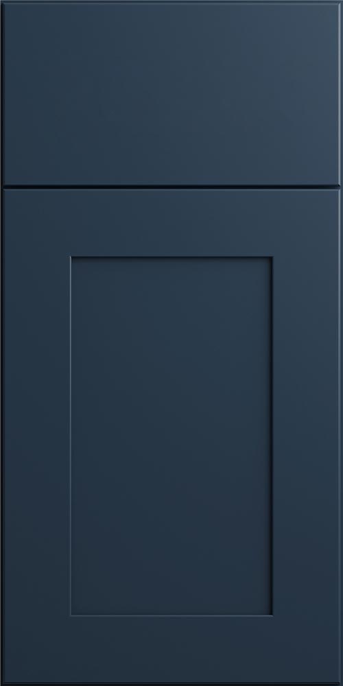 Asheford Blue Slab Shaker Cabinets