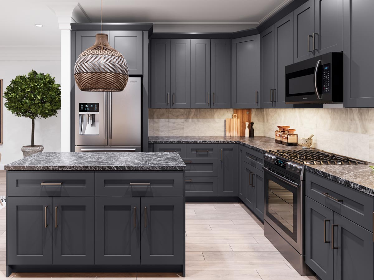 Summit Charcoal Shaker Base Cabinet | RTA Cabinet Store