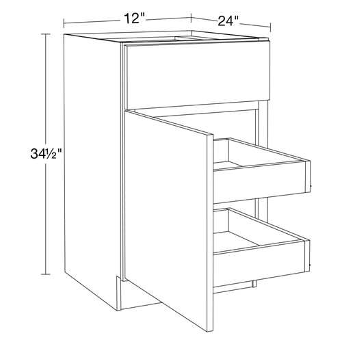 Lexington Blue Shaker Base 12" 2 Rollout Tray