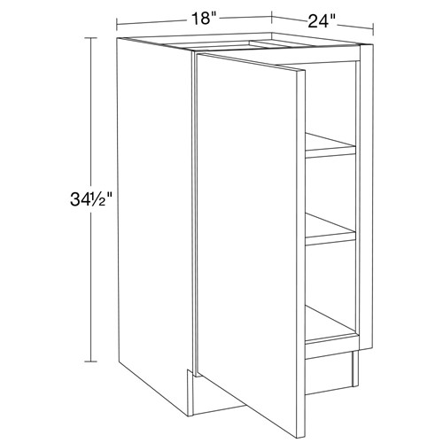 Lexington Blue Shaker Base Full Height Doors 18"