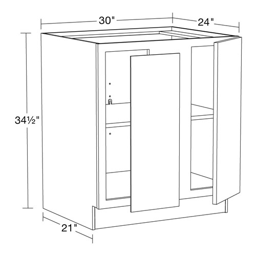 Lexington Blue Shaker Base Blind Corner  39"