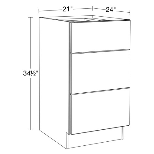 Lexington Blue Shaker Base Drawer 21"