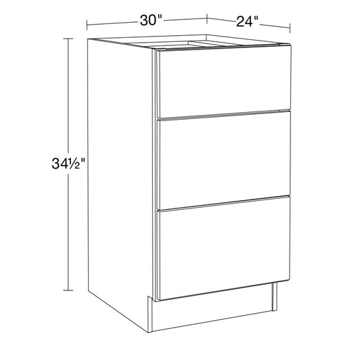 Lexington Blue Shaker Base Drawer 30"
