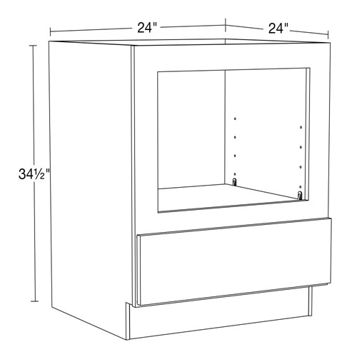 Lexington Blue Shaker Microwave Cabinet - 24"