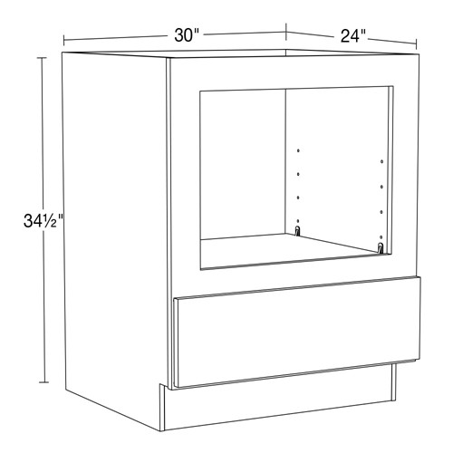 Lexington Blue Shaker Microwave Cabinet - 30"