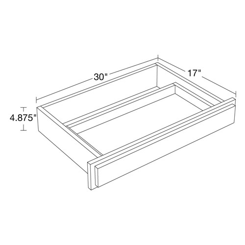 Lexington Blue Shaker Desk Knee Drawer 30"