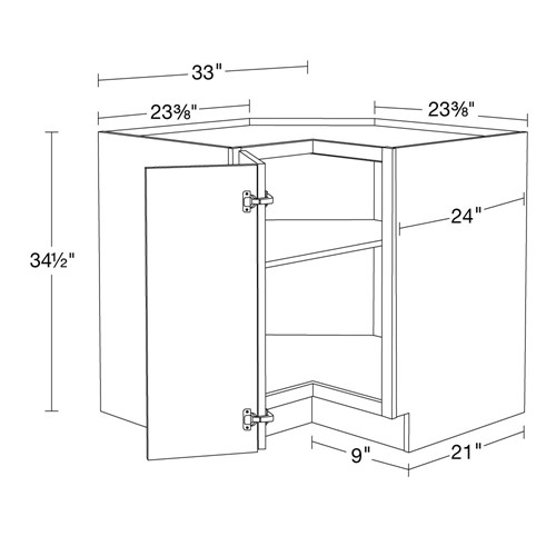 Lexington Blue Shaker Easy Reach 33" 