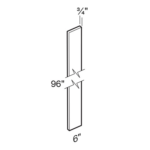 Lexington Blue Shaker Filler Strip 6" x 96" x 3/4"