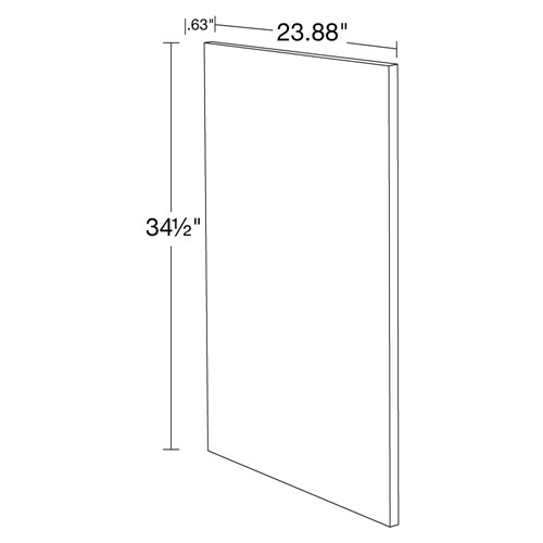 Lexington Blue Shaker Matching Base End Panel PMB 24" x 34.5"
