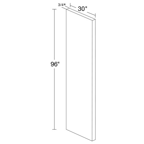 Lexington Blue Shaker ¾" Refrigerator Panel - 30" x 96"