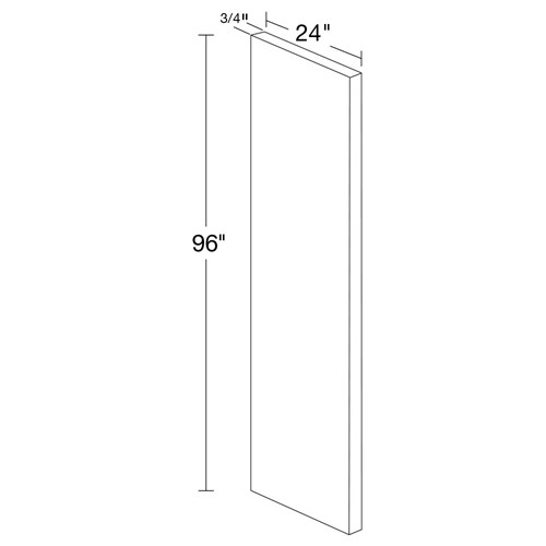 Lexington Blue Shaker ¾" Refrigerator Panel - 96"H
