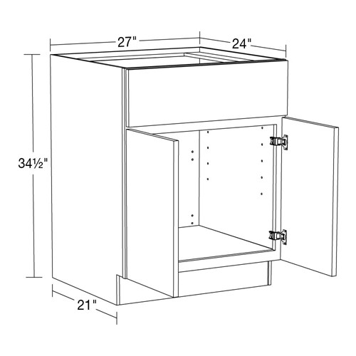 Lexington Blue Shaker Sink Base 27"