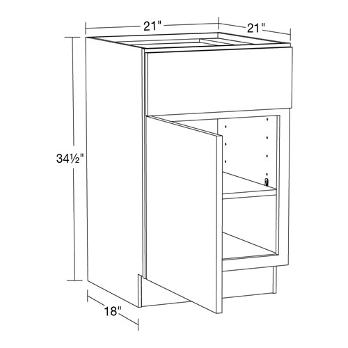 Lexington Blue Shaker Vanity Base 21"