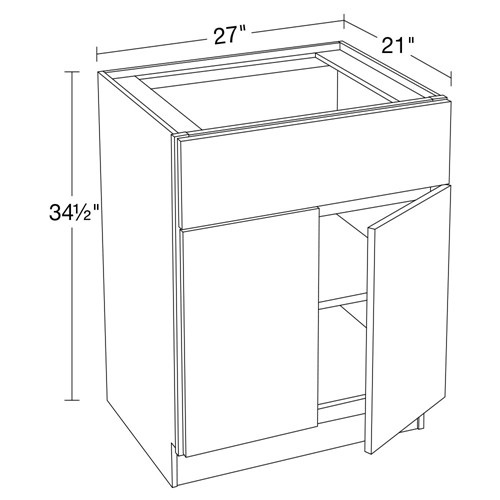Lexington Blue Shaker Vanity Base 27"