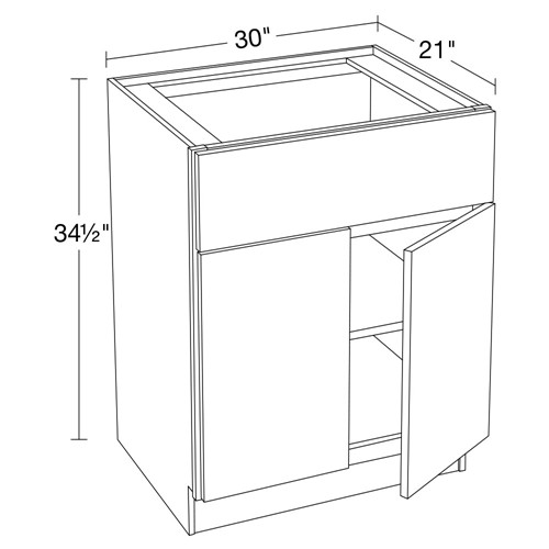 Lexington Blue Shaker Vanity Base 30"