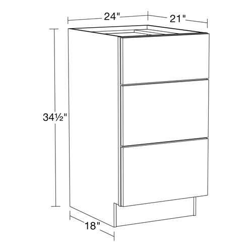 Lexington Blue Shaker Vanity Base Drawer 24" x 21"