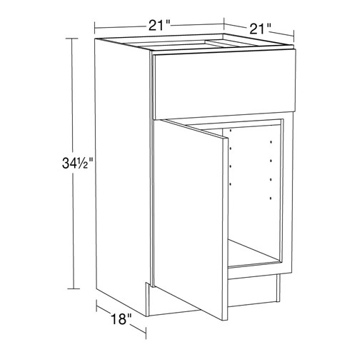 Lexington Blue Shaker Vanity Sink Base 21" x 21"