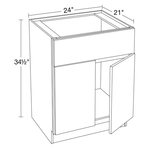 Lexington Blue Shaker Vanity Sink Base 24" x 21"