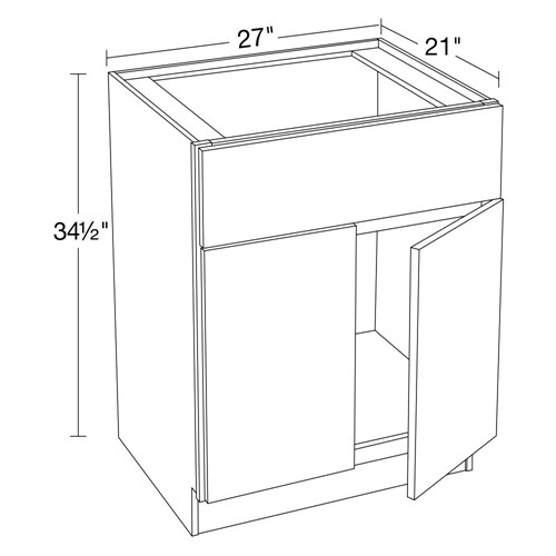 Lexington Blue Shaker Vanity Sink Base 27" x 21"