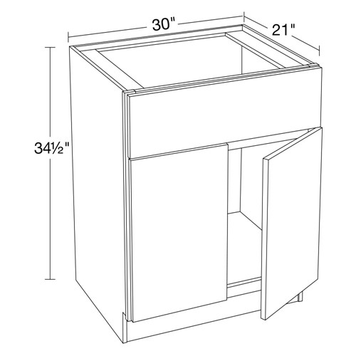 Lexington Blue Shaker Vanity Sink Base 30" x 21"