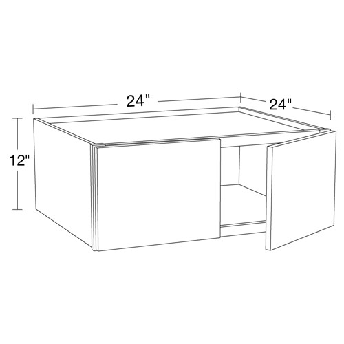Lexington Blue Shaker Wall 24" x 24" x 12"