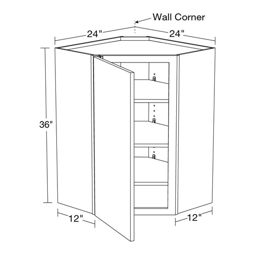 Lexington Blue Shaker Wall Angle 24" x 36"