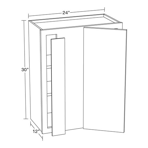 Lexington Blue Shaker 27"x30" Universal Blind Corner Wall Cabinet