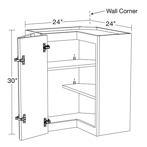 Lexington Blue Shaker Wall EZ Reach - 24"