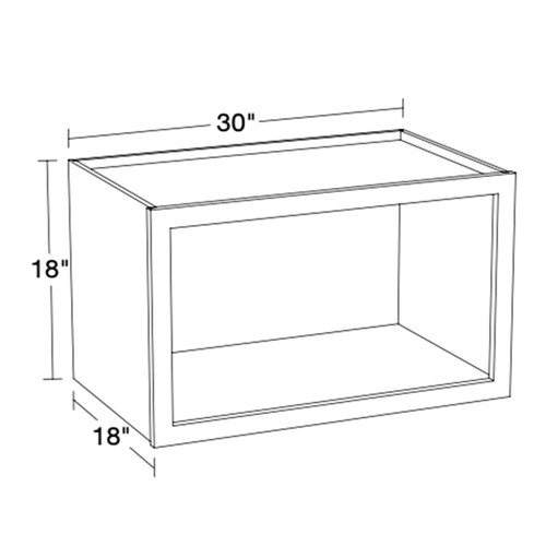 Lexington Blue Shaker Wall Microwave Cabinet 30"x18"x18"