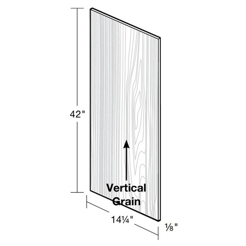 Lexington Blue Shaker Skin Panel - 42" x 14 1/4" x 1/4"