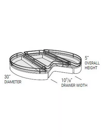 Rustic Slab Rollout Shelf for Lazy Susan