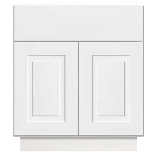 Lexington White Raised Slab Bathroom Vanities