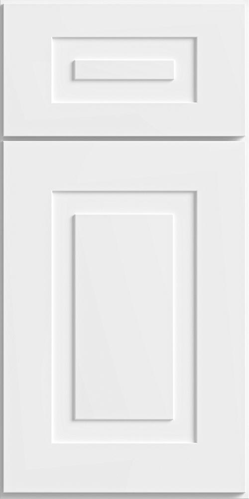 Preston White Raised Panel Bathroom Vanities  Sample Door