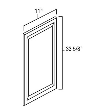 Dark Hickory 12" x 36" Decorative Panel