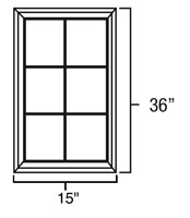 Dark Hickory  Mullion Door for W1536