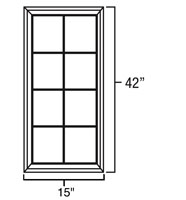 Dark Hickory Mullion Door for W1542