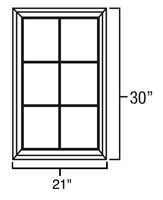 Dark Hickory Mullion Door for W2130