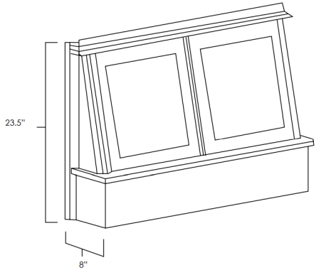 Dark Hickory 30" Range Hood Front