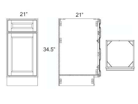 Dark Hickory 21" Vanity