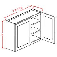 Dark Hickory 27" x 36" Wall Cabinet
