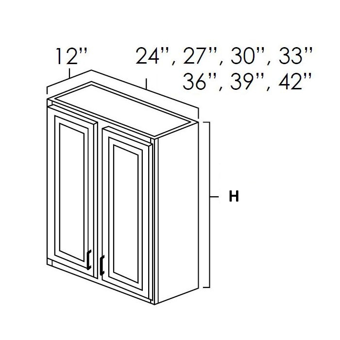 Dark Hickory 39" x 30" Wall Cabinet