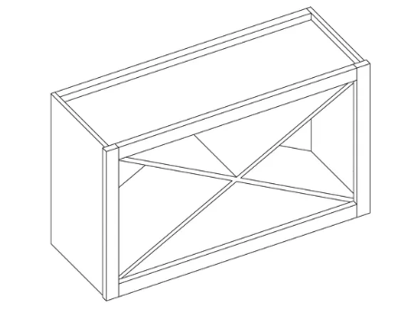 Sage Green Shaker Wine Rack - 30" W x 18" H x 12" D