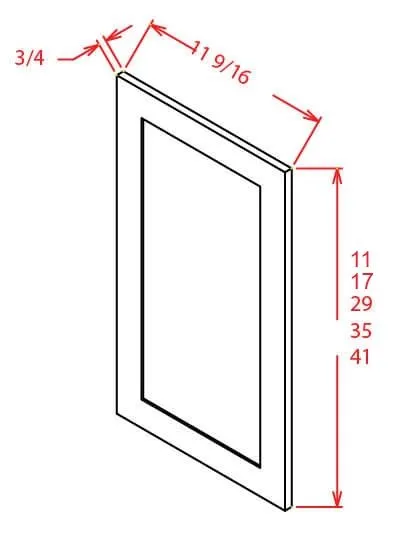 Harbor Cream Wall Decorative Door Panel - 11-1/2"W X 17"H X 3/4"D
