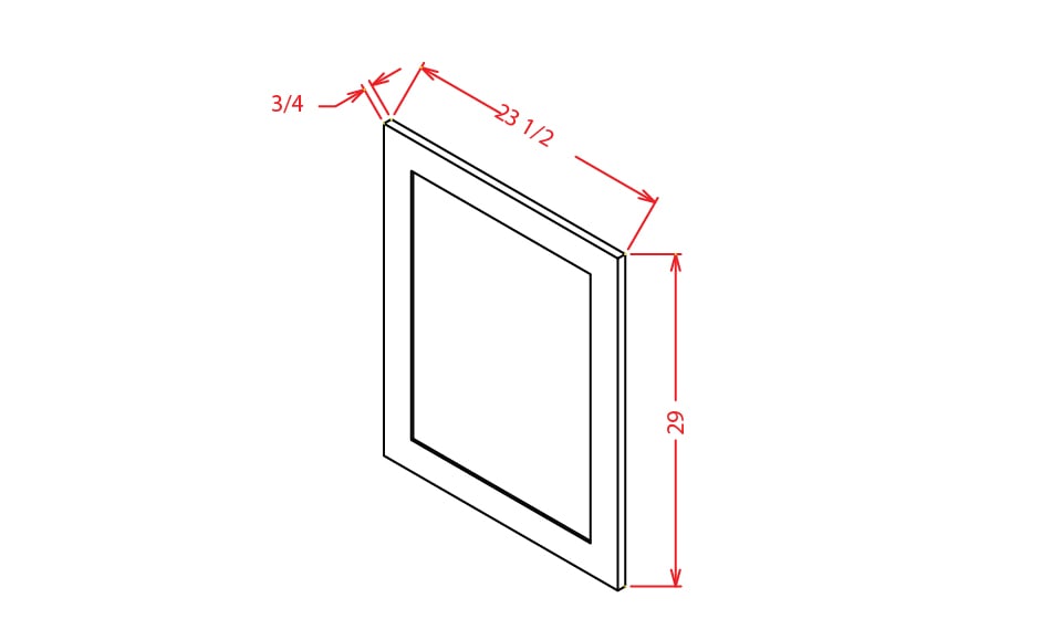 Harbor Ember Base Decorative Door Panel - 23-1/2"W X 29"H