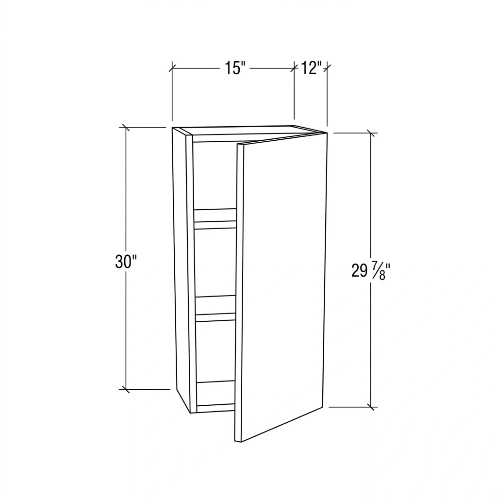 Signature Gray Garage Single Door Wall Cabinet - 15" W