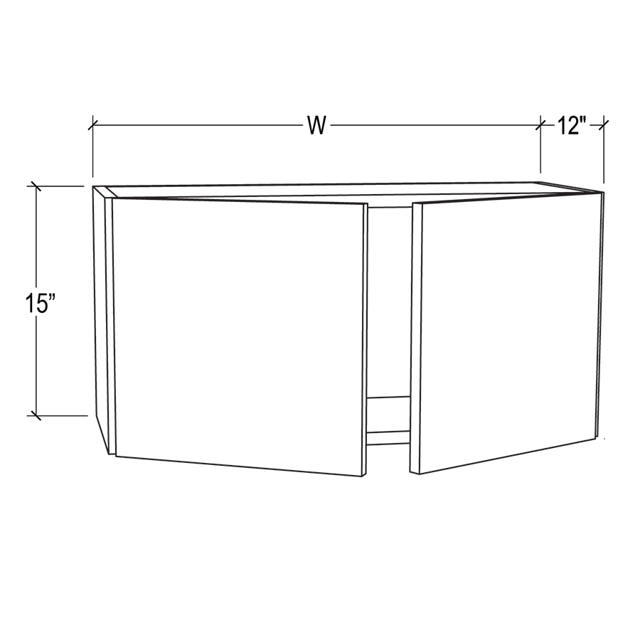 Signature Gray Garage Double Door Wall Cabinet - 24" W - MV-W2415