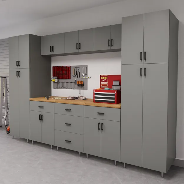Signature Gray Garage Cabinets