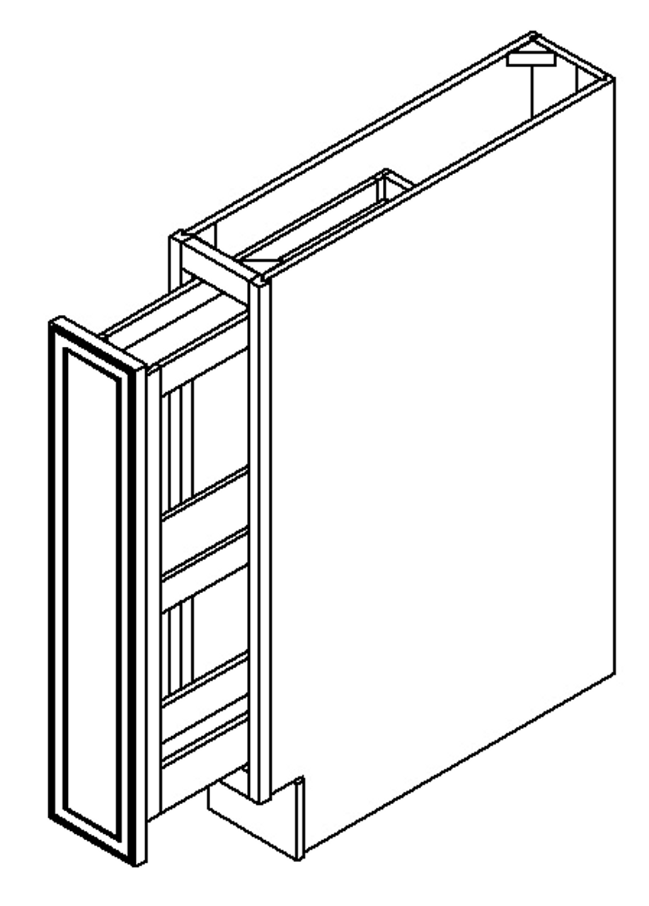 Caramel Shaker Spice Rack/Pull Out 6"