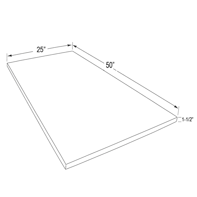 Wood Butcher Block Countertop - 50" W