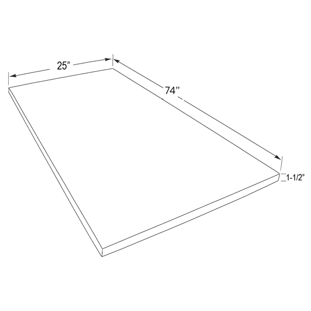 Wood Butcher Block Countertop - 74" W